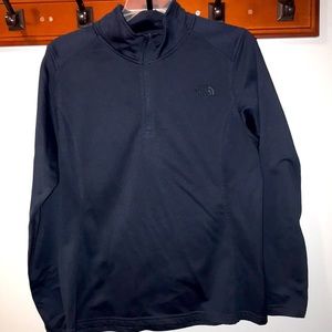 NORTH FACE Women’s large navy blue green 3/4 zip